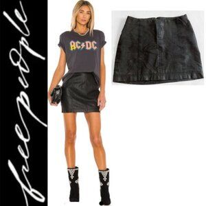 Free People Vegan Leather Mini Skirt size 4
